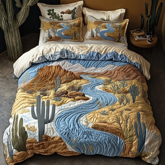 Sunset River 3-Piece Quilted Bedding Set NCU0VH3448