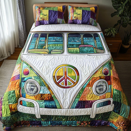 Sunset Road Trip 3-Piece Quilted Bedding Set NCU0PT4114