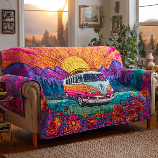 Sunset Roadtrip Quilted Sofa Cover NCU0XD1255