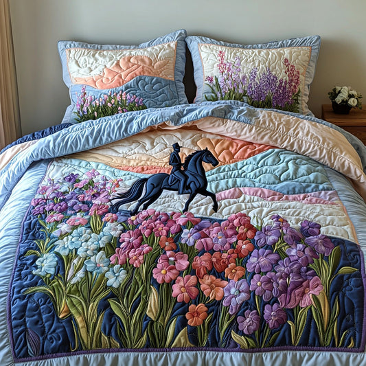 Sunset Saddle 3-Piece Quilted Bedding Set NCU0DV6638