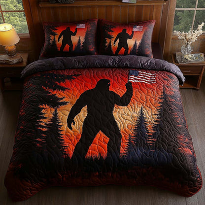 Sunset Sasquatch 3-Piece Quilted Bedding Set NCU0NT8017