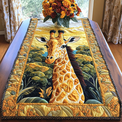 Sunset Savannah Giraffes Quilted Table Runner NCU0NT4403