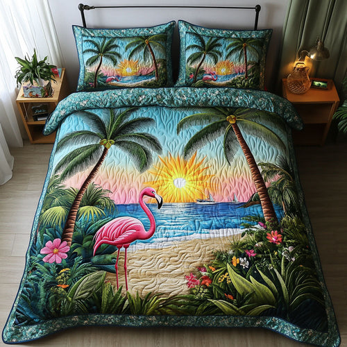 Sunset Serenity 3-Piece Quilted Bedding Set NCU0NT5308