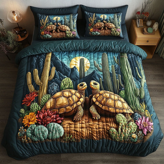 Sunset Shell 3-Piece Quilted Bedding Set NCU0NT6978