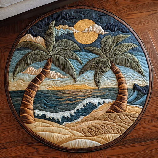 Sunset Shoreline Quilted Round Mat NCU0NT7481