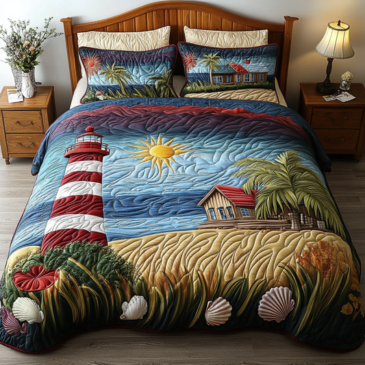 Sunset Shores 3-Piece Quilted Bedding Set NCU0DK6017