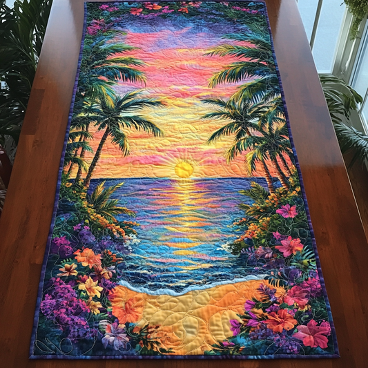 Sunset Shores Quilted Table Runner NCU0DK5953