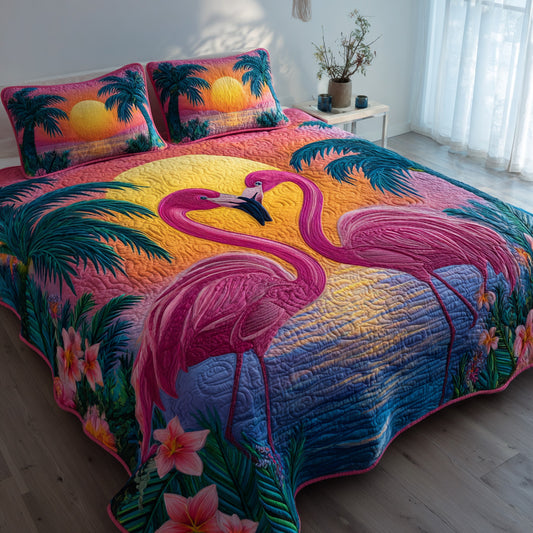 Sunset Soulmates 3-Piece Quilted Bedding Set NCU0VL3527