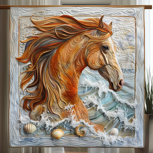 Sunset Stallion Quilted Blanket NCU0DV3451