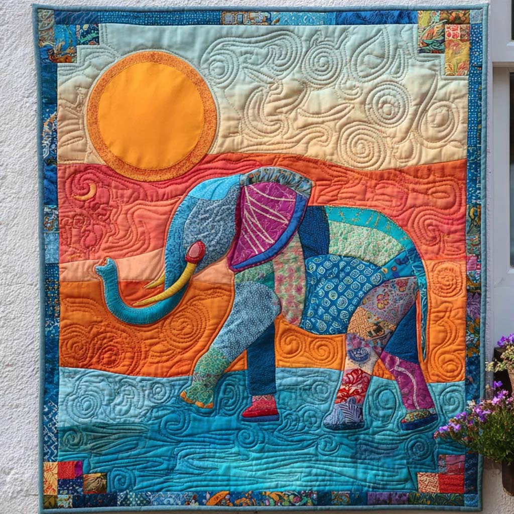 Elephant Quilted Blanket NCU0VT188