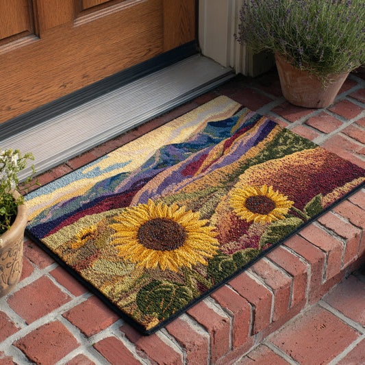 Sunset Sunflower Doormat NCU0HH503