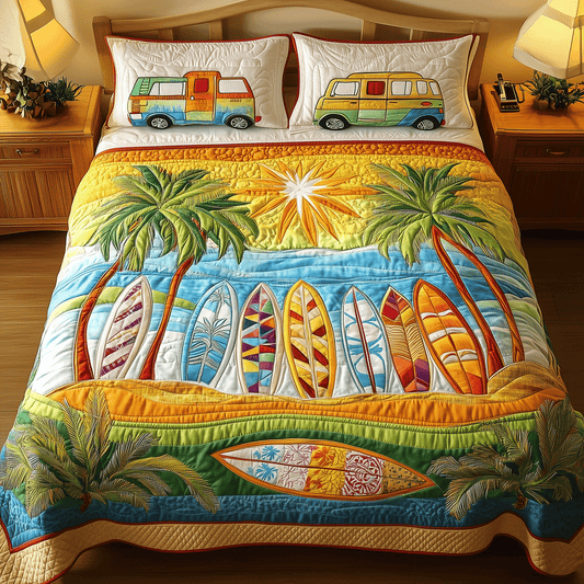 Sunset Surf Quilted Bedding Set NCU0TH2618