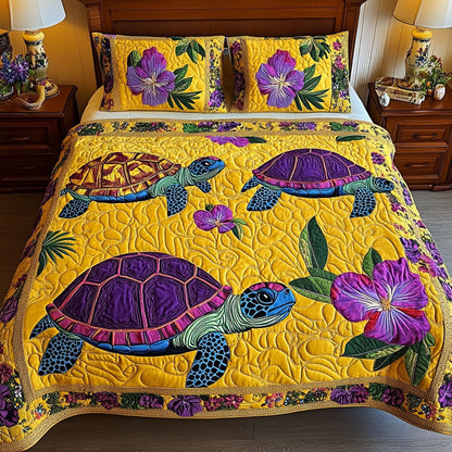 Sunset Swim 3-Piece Quilted Bedding Set NCU0NT3979