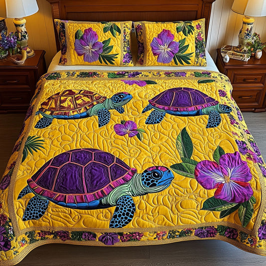 Sunset Swim 3-Piece Quilted Bedding Set NCU0NT3979