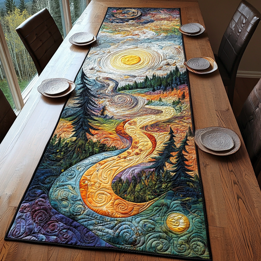Sunset Symphony Quilted Table Runner NCU0DK4213