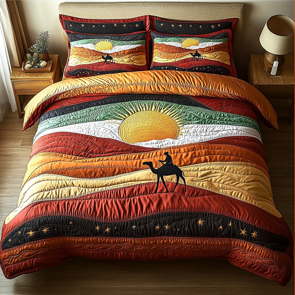 Sunset Trail 3-Piece Quilted Bedding Set NCU0DK6137