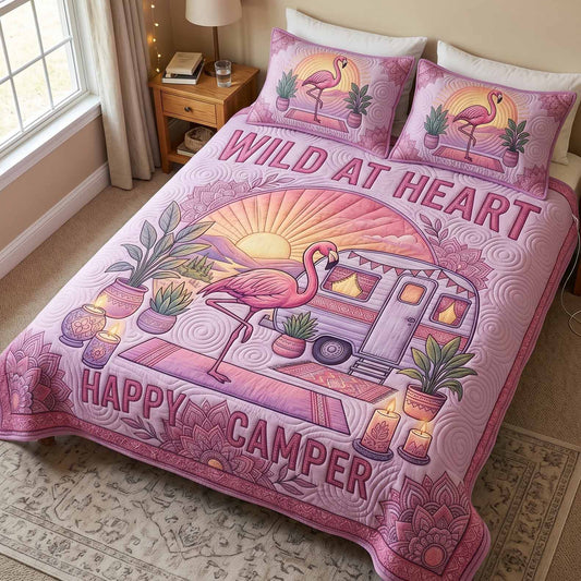 Sunset Trailer 3-Piece Quilted Bedding Set NCU0XD2806