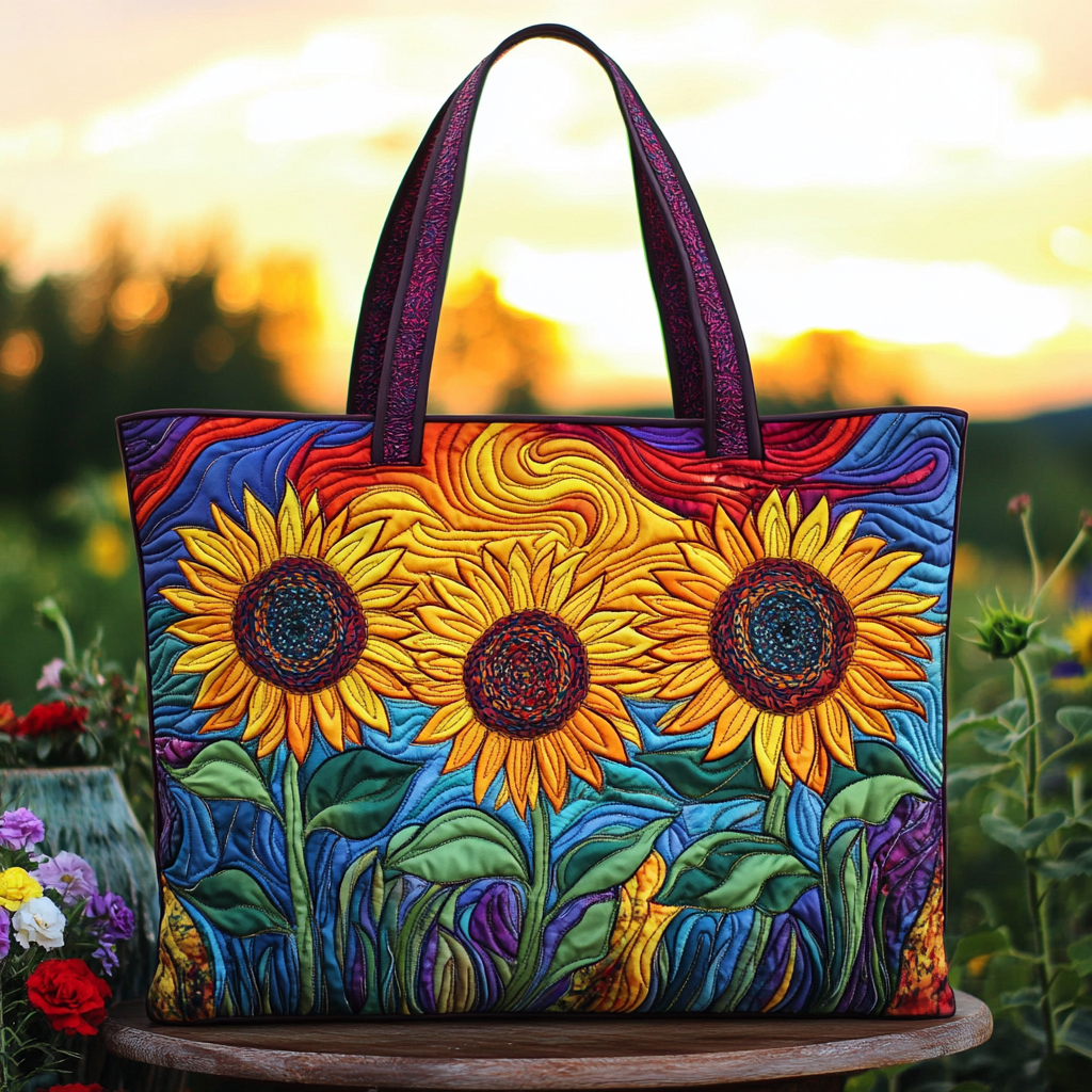 Sunset Trio Quilted Tote Bag NCU0VL2720