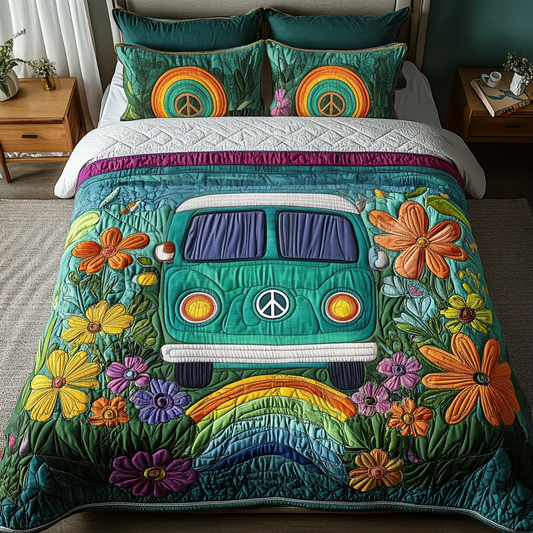 Sunset Trip 3-Piece Quilted Bedding Set NCU0VH2786