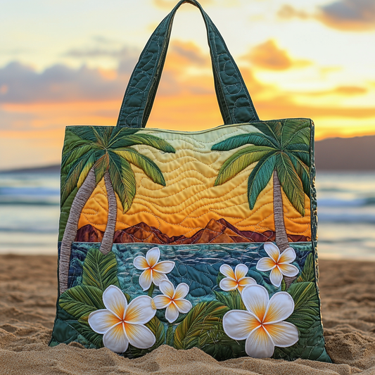 Sunset Tropic Quilted Tote Bag NCU0VL2749