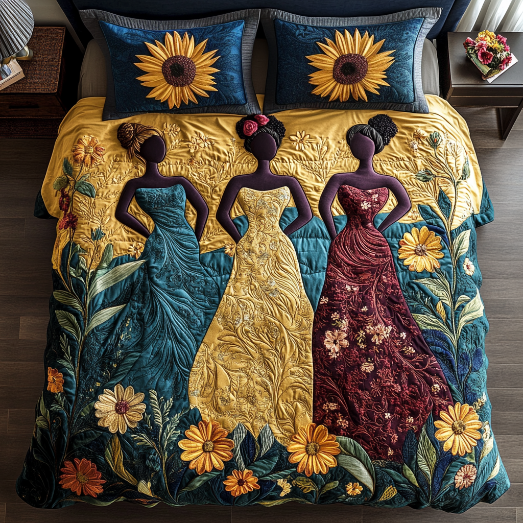 Sunset Unity 3-Piece Quilted Bedding Set NCU0VH5630