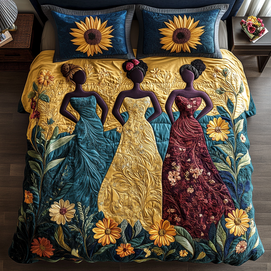 Sunset Unity 3-Piece Quilted Bedding Set NCU0VH5630