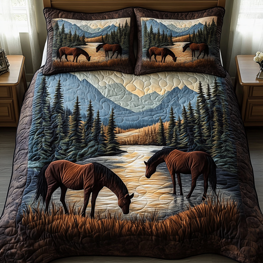 Sunset Valley 3-Piece Quilted Bedding Set NCU0VH1998