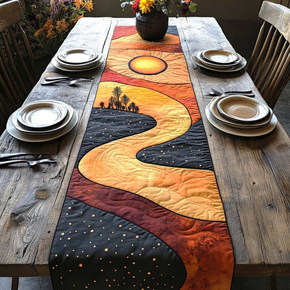 Sunset Valley Path Quilted Table Runner NCU0XD171