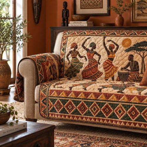 Sunset Village Rhythm Quilted Sofa Cover NCU0VL4008
