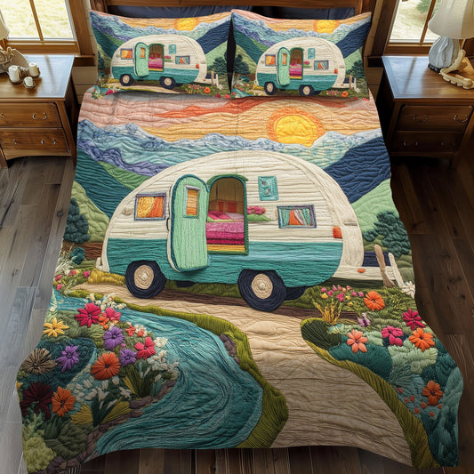 Sunset Voyage 3-Piece Quilted Bedding Set NCU0PT6092