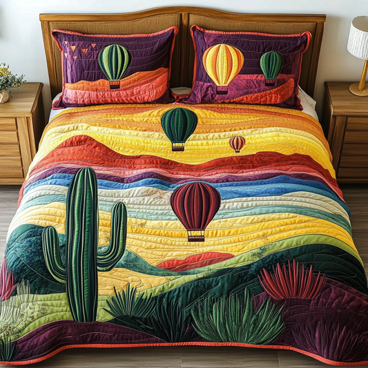 Sunset Voyage 3-Piece Quilted Bedding Set NCU0VL2261