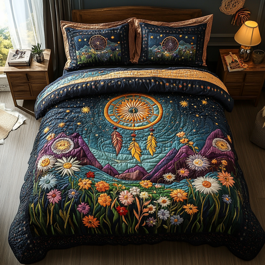 Sunset Whispers 3-Piece Quilted Bedding Set NCU0DV3444