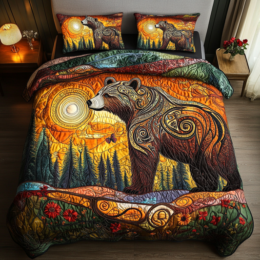 Sunset Woods 3-Piece Quilted Bedding Set NCU0VH2970