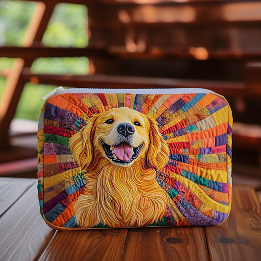 Sunshine Golden Smile Quilted Zipper Pouch NCU0NT9235