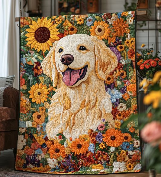 Sunshine Puppy Quilted Blanket NCU0DV494