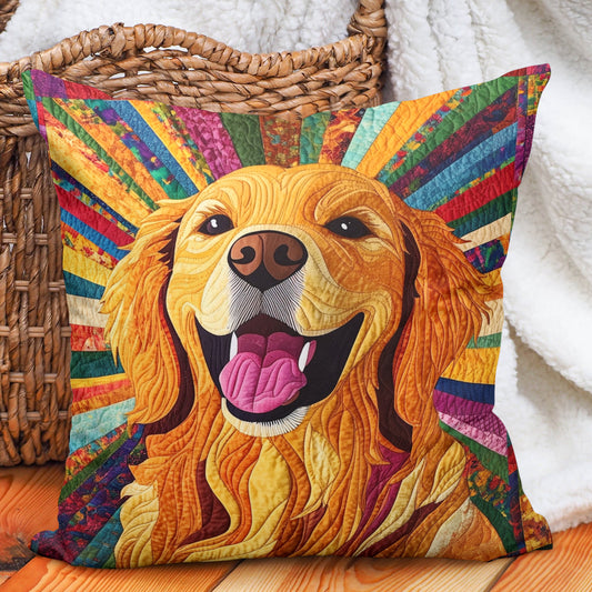 Sunshine Retriever Quilted Pillow Case NCU0PT414