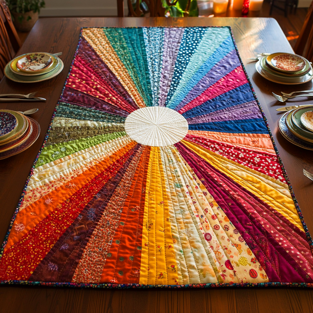 Sunshine Bliss Quilted Table Runner NCU0DV3049