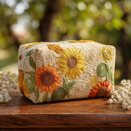 Sunshine Bloom Quilted Makeup Bag NCU0PT9198