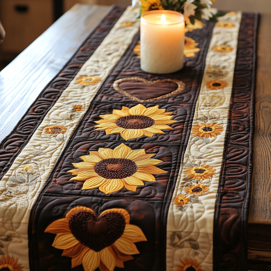 Sunshine Blooms Quilted Table Runner NCU0VH3940