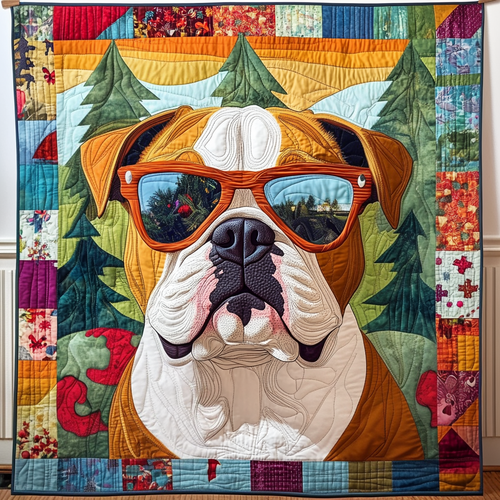 Sunshine Bulldog Adventure Quilted Blanket NCU0DV1450