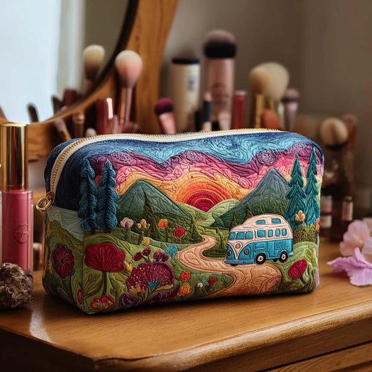 Sunshine Camper Chic Quilted Makeup Bag NCU0PT9437