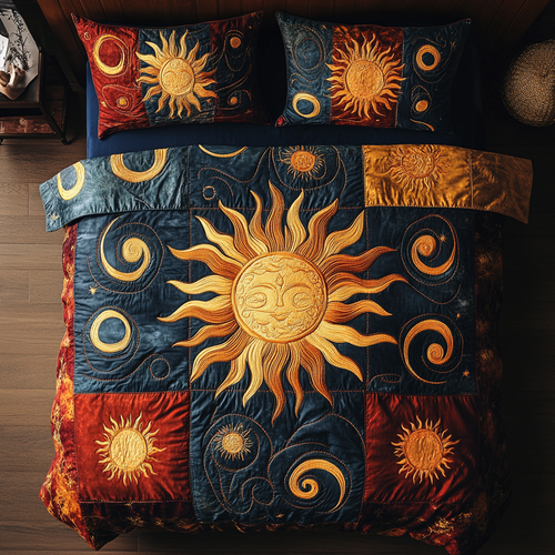 Sunshine Dreams 3-Piece Quilted Bedding Set NCU0VH2932