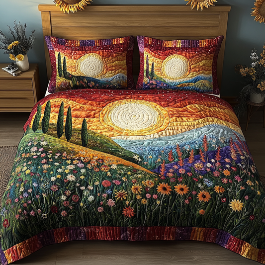 Sunshine Fields 3-Piece Quilted Bedding Set NCU0VL1586