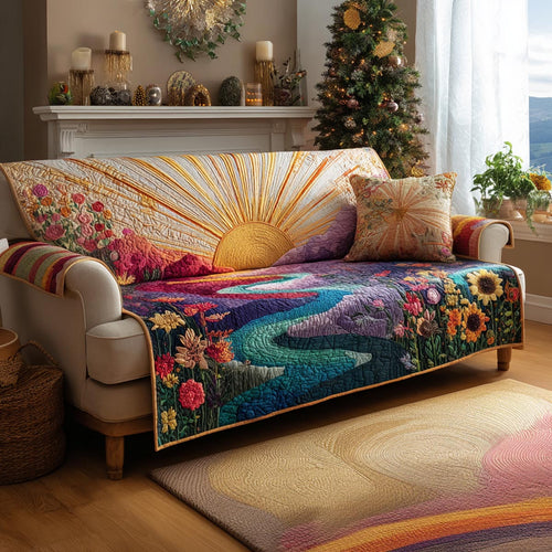 Sunshine Glow Quilted Sofa Cover NCU0DV9199