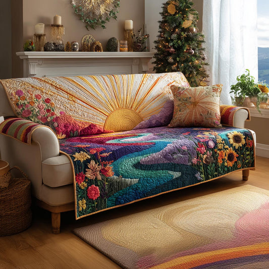 Sunshine Glow Quilted Sofa Cover NCU0DV9199