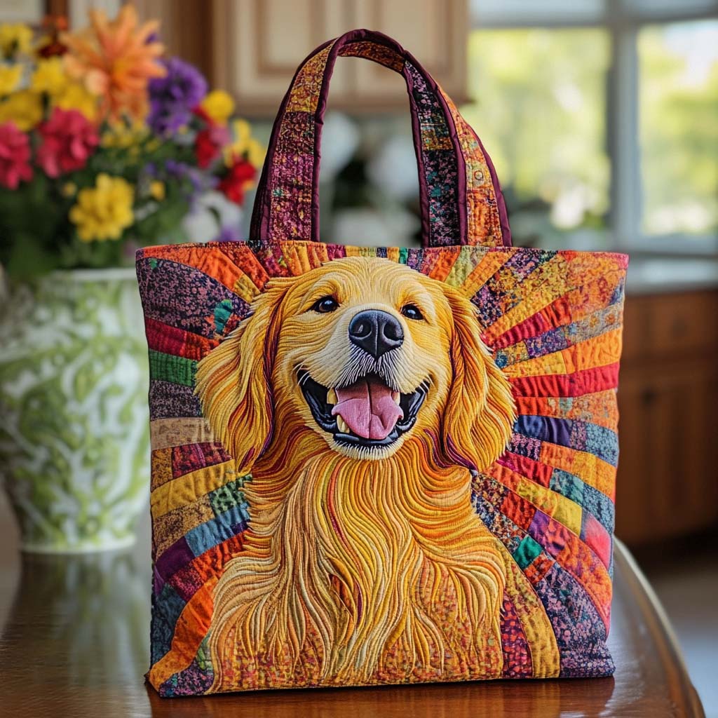 Sunshine Golden Smile Quilted Tote Bag NCU0NT8799