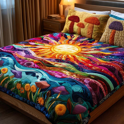 Sunshine Grove 3-Piece Quilted Bedding Set NCU0NT11622