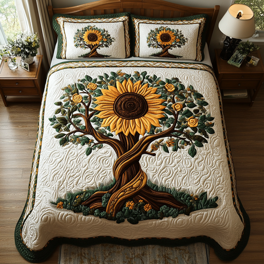 Sunshine Harvest 3-Piece Quilted Bedding Set NCU0DV2984