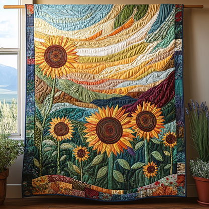 Sunshine Harvest Quilted Blanket NCU0DV3175
