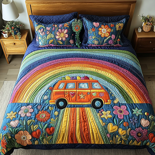 Sunshine Odyssey 3-Piece Quilted Bedding Set NCU0DK4349